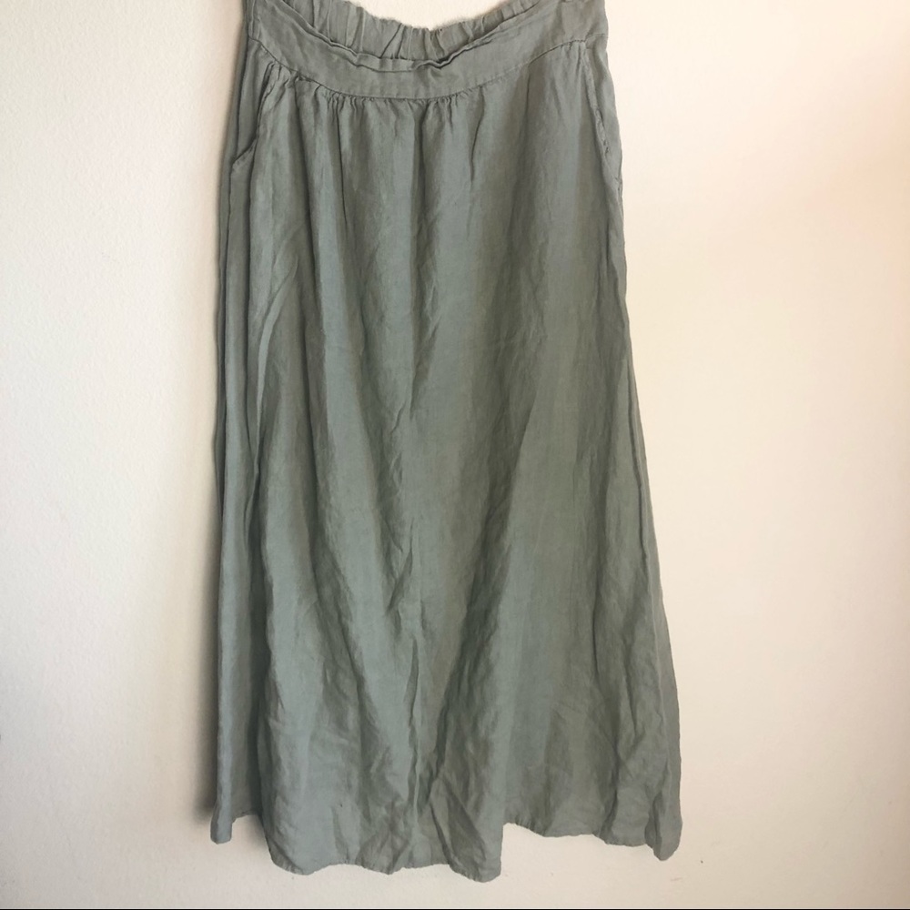Linen Made in Italy MIDI Skirt
